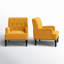 Fauteuil capitonné en velours avec garniture cloutée 28,5 po Jakub -623333510