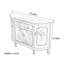 Armoire décorative en feuille d'argent peinte à la main