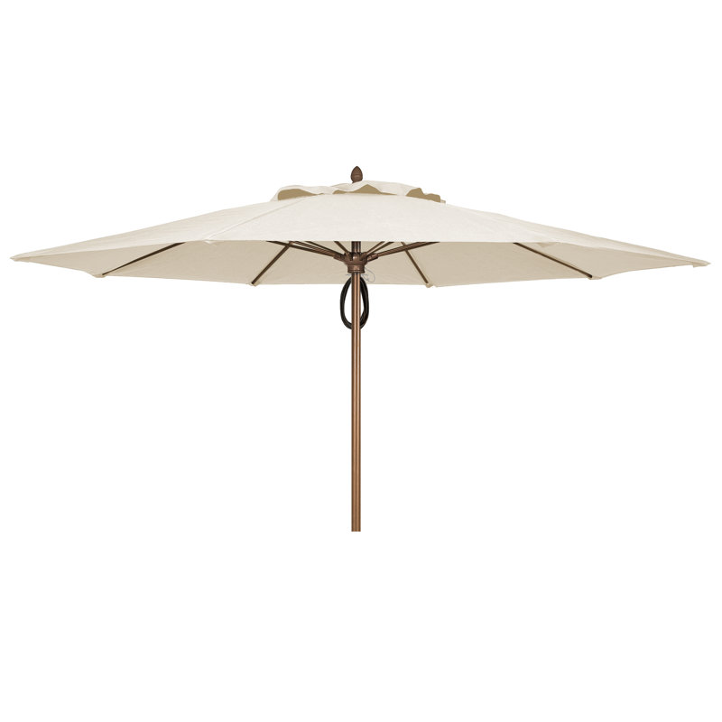 Prestige 132'' Market Umbrella, Champagne Bronze, Natural Sunbrella®