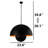 Adjustable Height 2 Metal Dome Cap Single Pendant