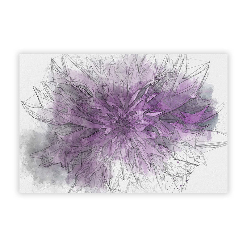 Striking Purple Flower - Frameless Print, 21 cm H x 29.7 cm W