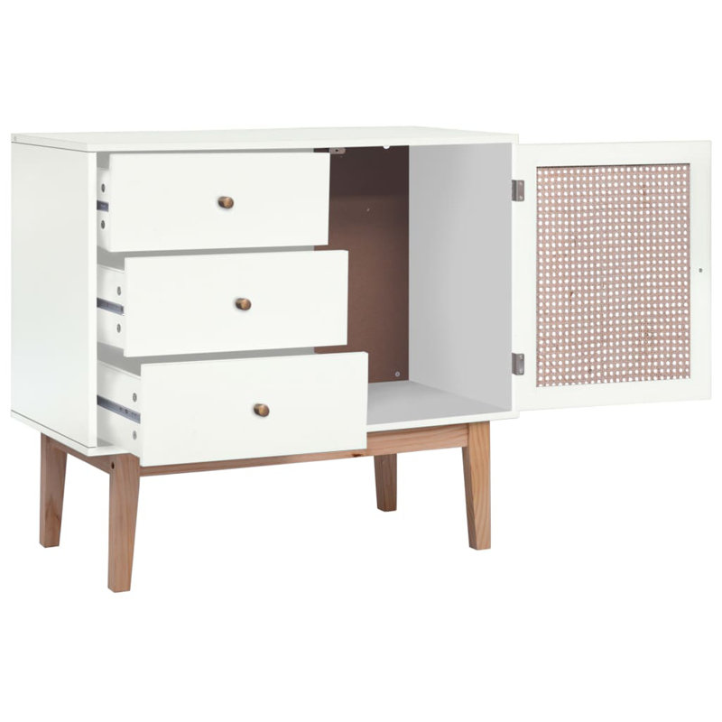Twinspur Sideboard, White/Light Brown
