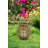 8.5X8.5X10" Black Faux Rattan Lantern With White LED Candle And Timer Function-2107313373