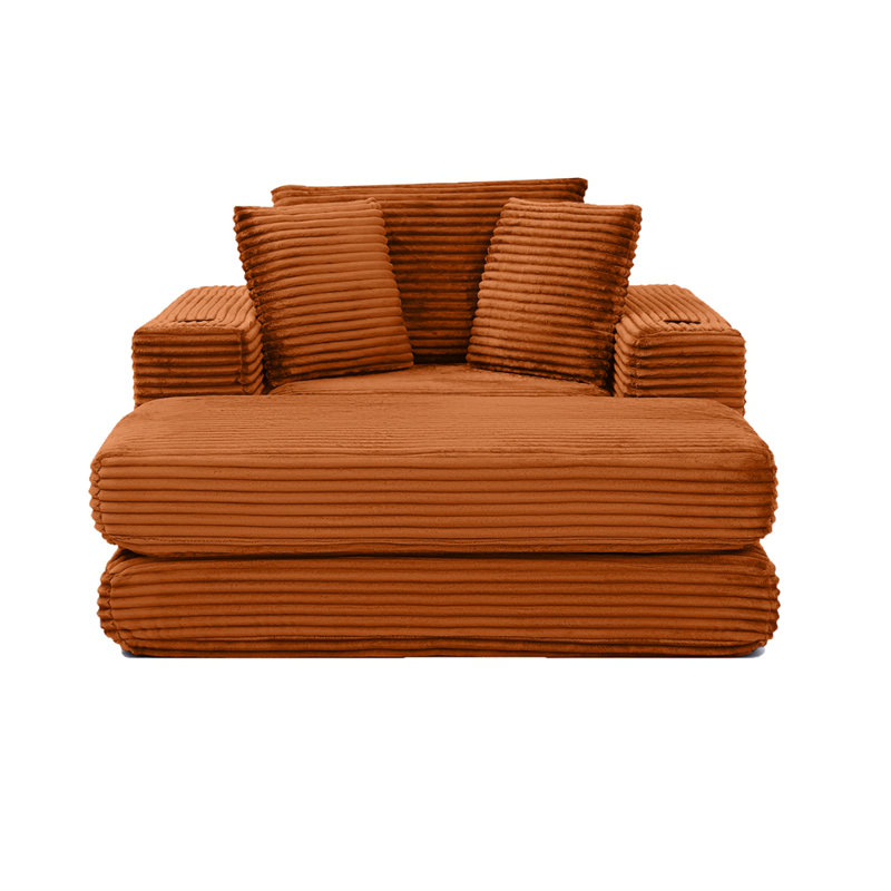 Méridienne 52,4 po Boneless, Orange