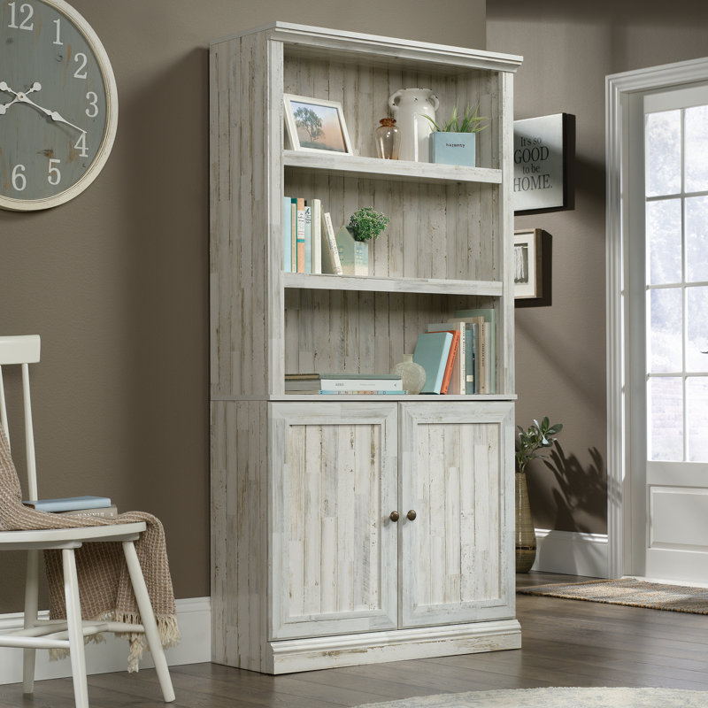 St. Nicholas Standard Bookcase, White Plank, (3 Shelves) 69.764"H x 35.276"W x 13.228"D
