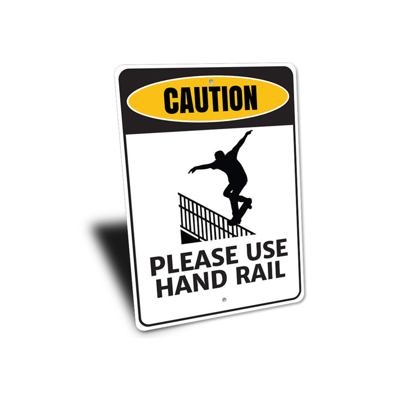 Panneau en aluminium Skateboarding Attention, H 18 po x l 12 po x P 0,06 po