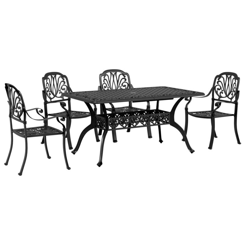 Patio Dining Set with Rectangular Table, 4