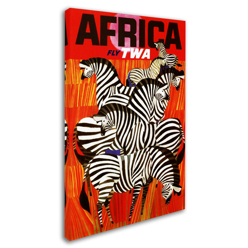 « travel 6 », publicité rétro sur toile tendue, H 19 po x l 12 po