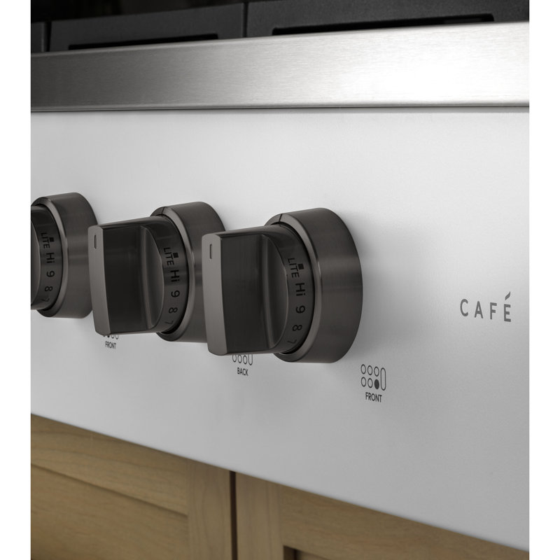 Café 36" Commercial-Style Gas Rangetop With 6 Burners (Natural Gas), Matte White
