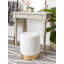 TABOURET EN VELOURS BLANC-1839030406