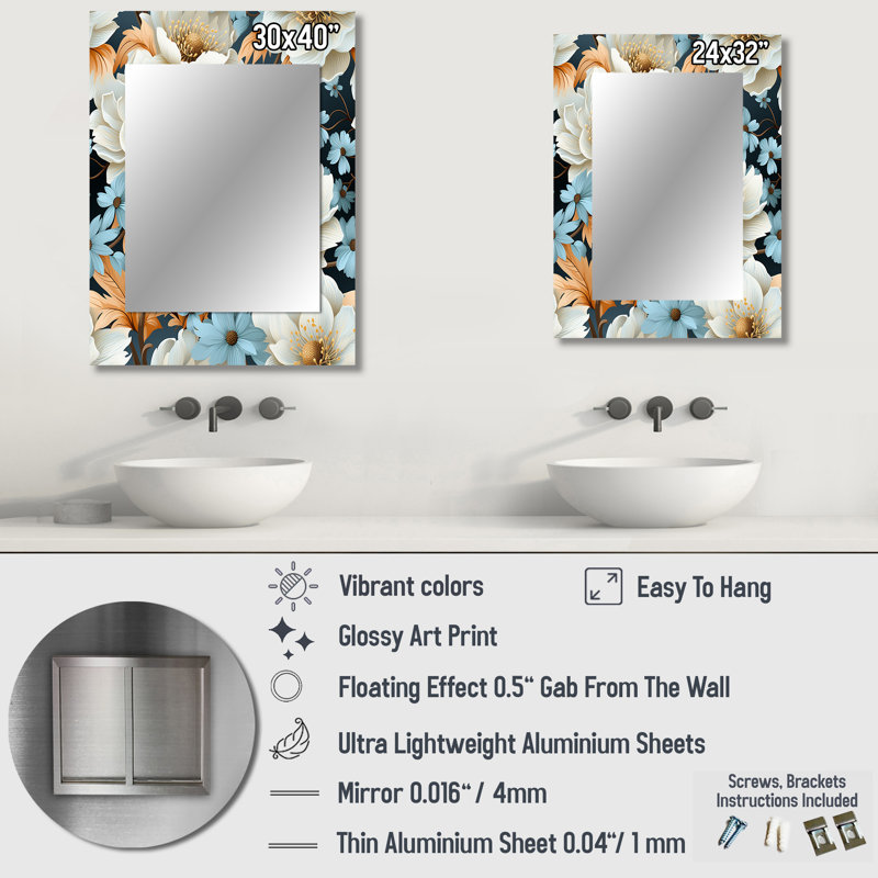 Lopp Industrial Ivory Fusion, motif floral, 32 po x 24 po