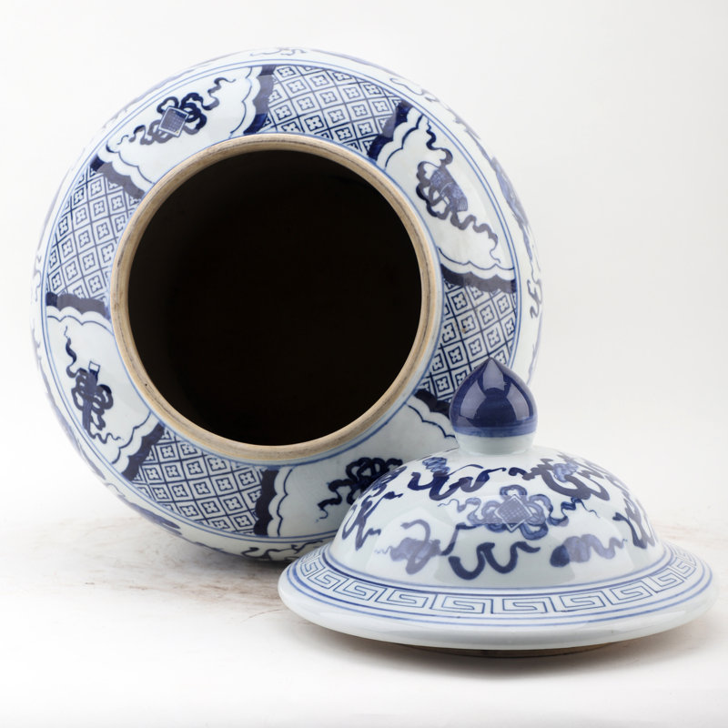 Handmade Porcelain China Ginger Jar