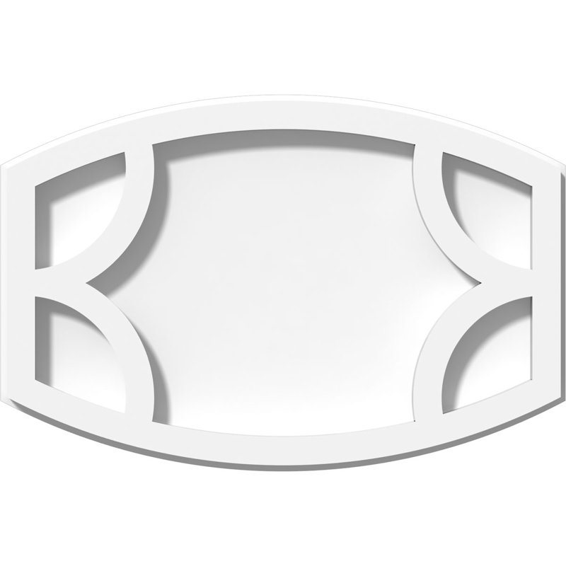 Médaillon de plafond contemporain en PVC de qualité architecturale Kailey, H 1 po x l 10 po x P 6,625 po