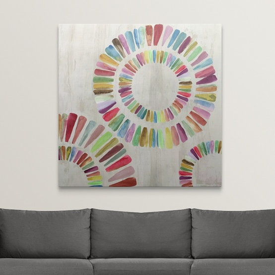 « ii », reproduction d’art Fun Rings, H 35 po x l 35 po x P 1,5 po, Toile