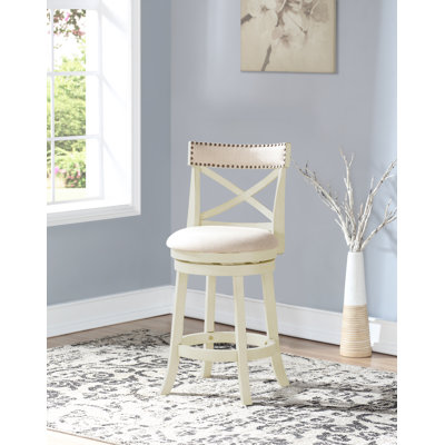 Kopasz Swivel Upholstered Counter Stool