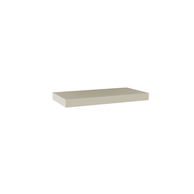 Painted Wood Floating Shelf, Beige
