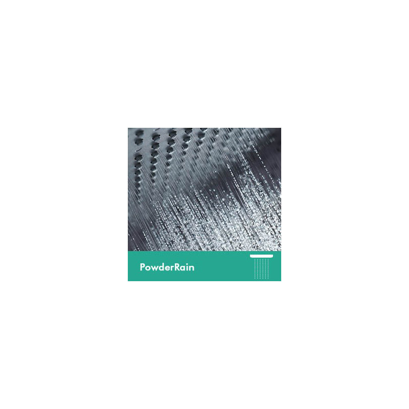 Hansgrohe Rainfinity Shower Head 250 with Wall Connector Trim, 1.75 GPM, Matte Black