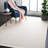 Tosia Hand Woven Wool/Cotton Solid Color Rug in Ivory-160510790