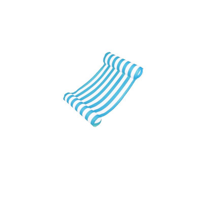 Inflatable Water Sports Striped Hammock Pool Raft - 48" - Blue And White