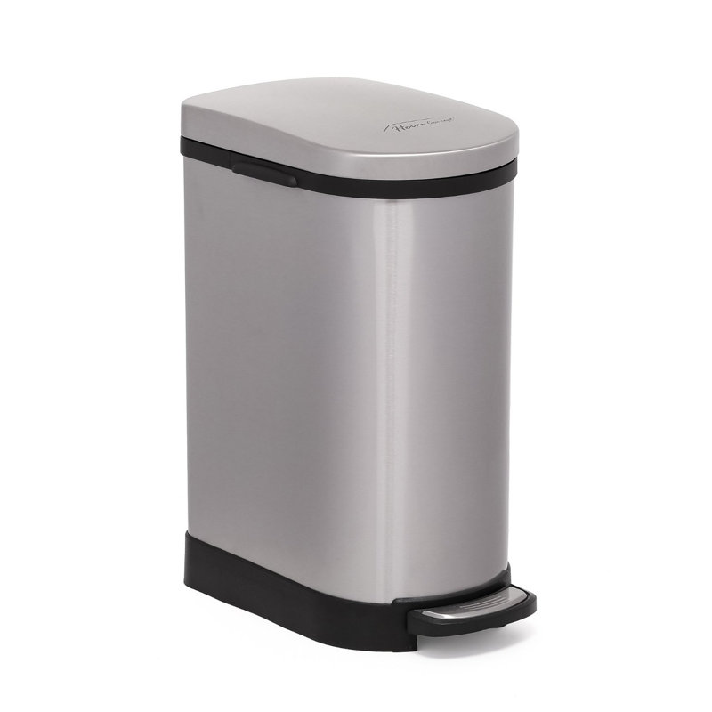 Poubelle à pédale 2,6 gallons en acier inoxydable