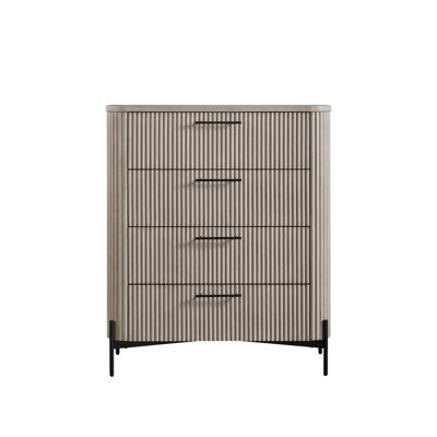 Commode 4 tiroirs - Taupe