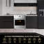 Cuisinière électrique 30 po autoportante de 4,8 Pi. Four à convection, 4 brûleurs, surface de cuisson en verre, minuterie, 6 fonctions de cuisson - appareil de cuisine moderne