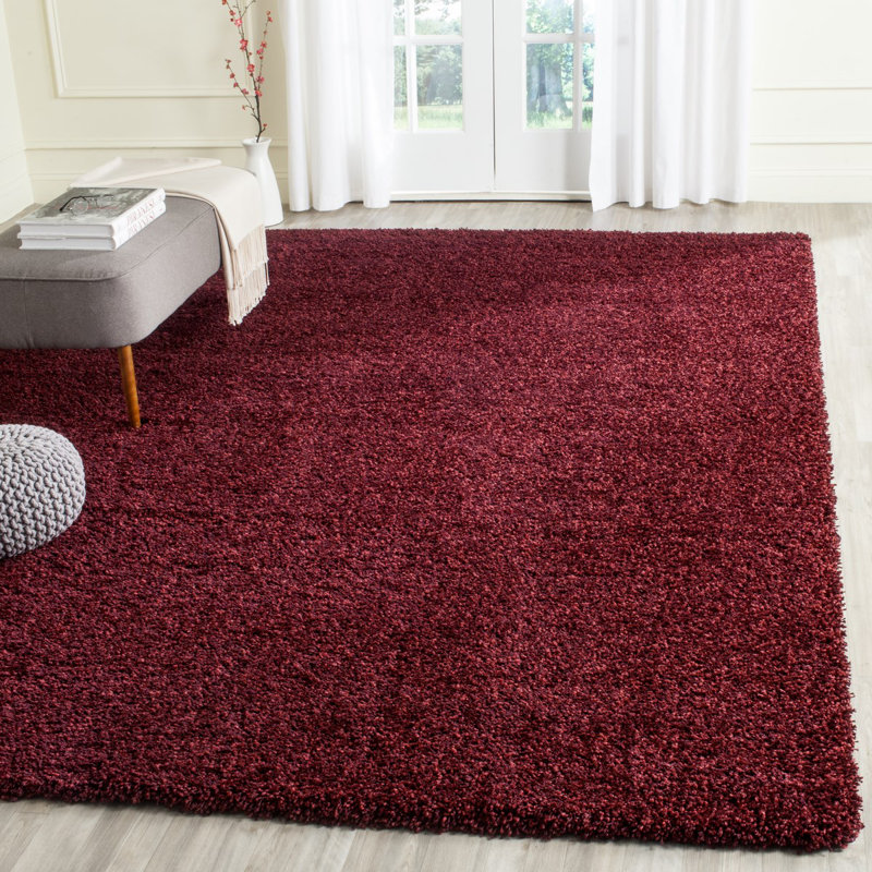 Delane Area Rug, Rectangle 9' x 12', Maroon