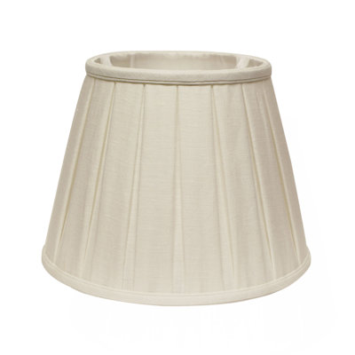 Slant Linen Box Pleat Softback Lampshade with Washer Fitter, White
