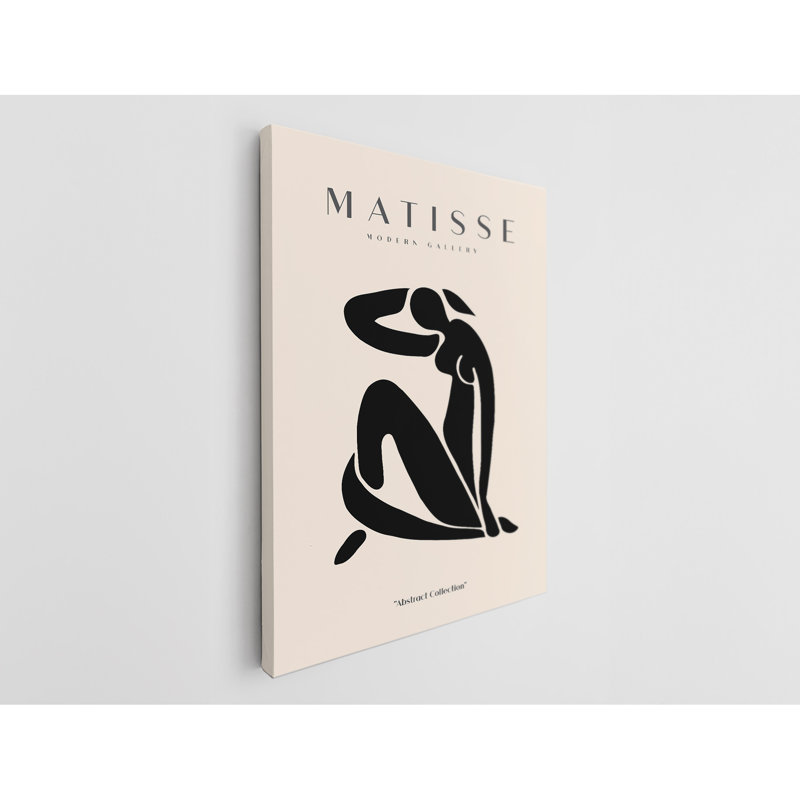 «Henri Matisse Black Woman Sliuette», reproduction sur toile, H 30 po x l 20 po