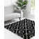 Tapis à poils longs noir et blanc Foundry Select