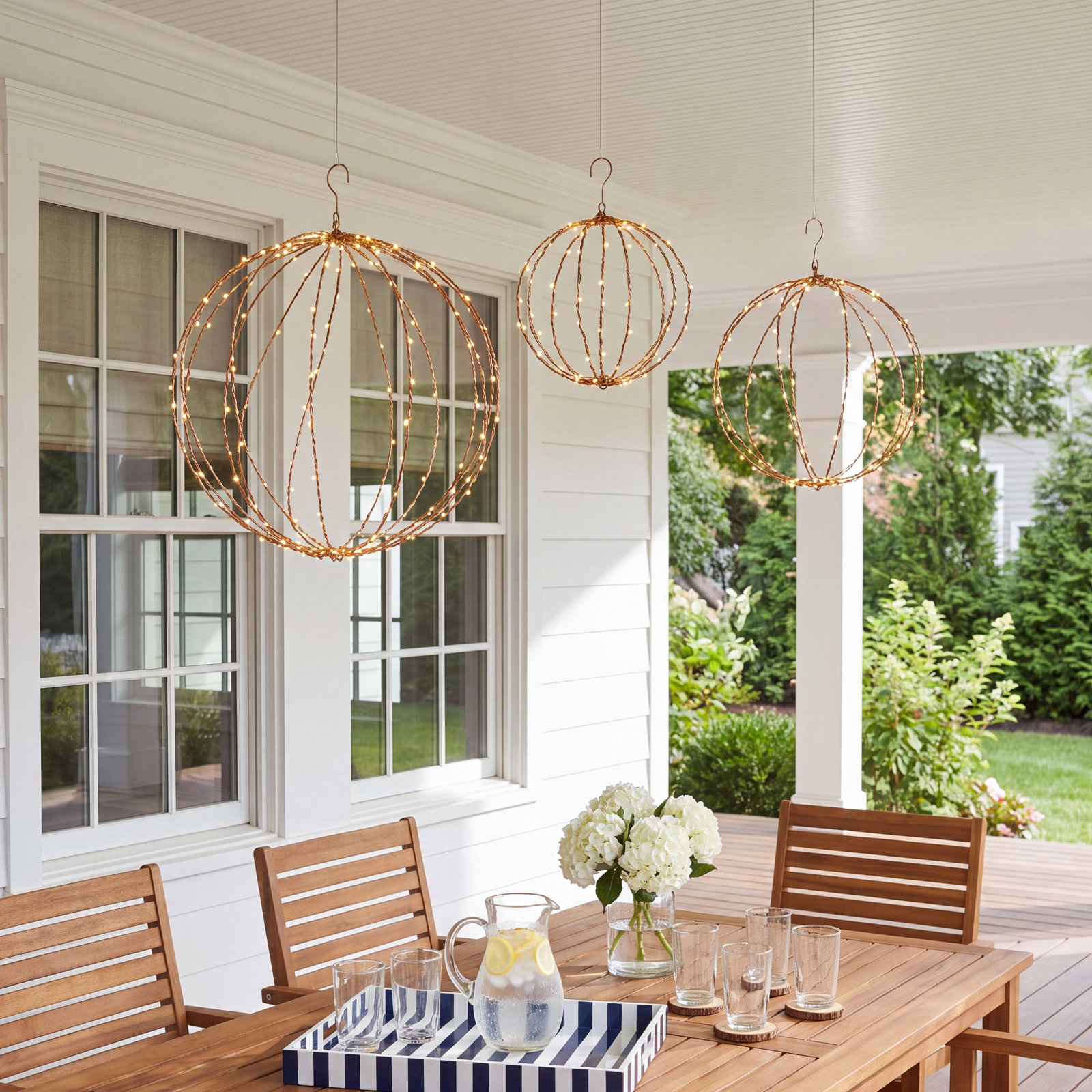 3-Piece Light Sphere Set, Brown