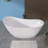 63" Acrylic Freestanding Bathtub Contemporary Soaking White Tub With Overflow And Drain