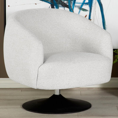 Chaise contemporaine beige avec accoudoirs effilés - Assise en contreplaqué élégant et stable