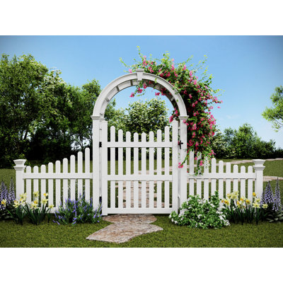 Nantucket Deluxe Arbor With Gate And Wings