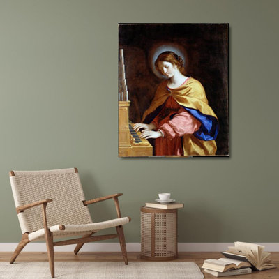 "St. Cecilia" par Guercino - Art mural sur toile tendue avec châssis