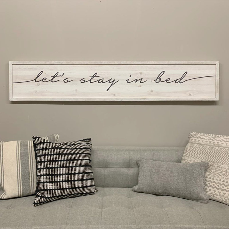 Signe en bois «BED»
