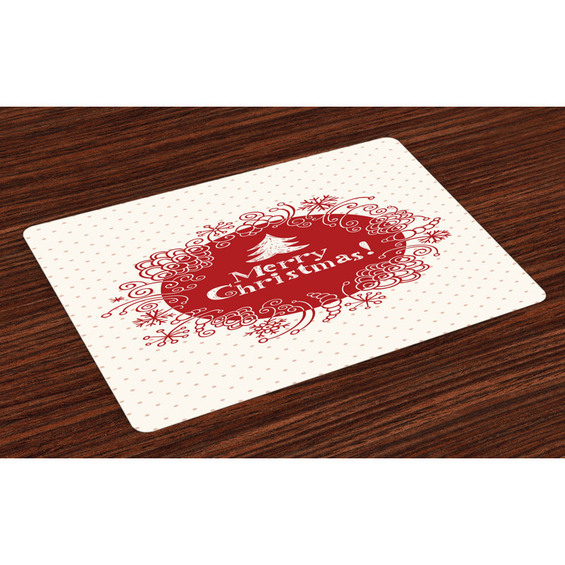 Migdalia Christmas Sketchy Doodles Placemat
