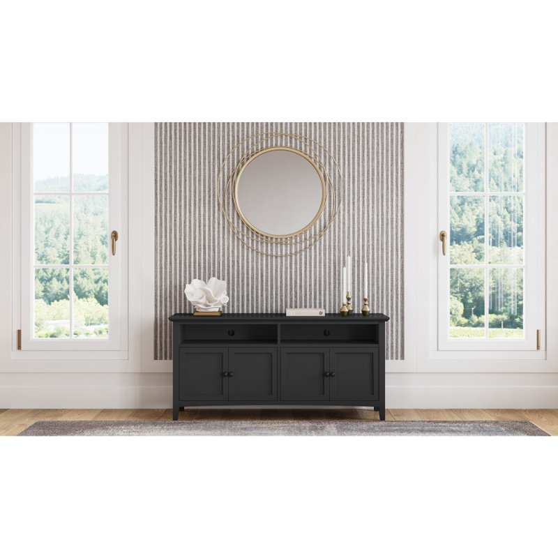 Console de divertissement Renee Grace 64 po, Corbeau
