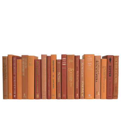 Livres décoratifs - Livres de canyon rétro - Livres orange au pied