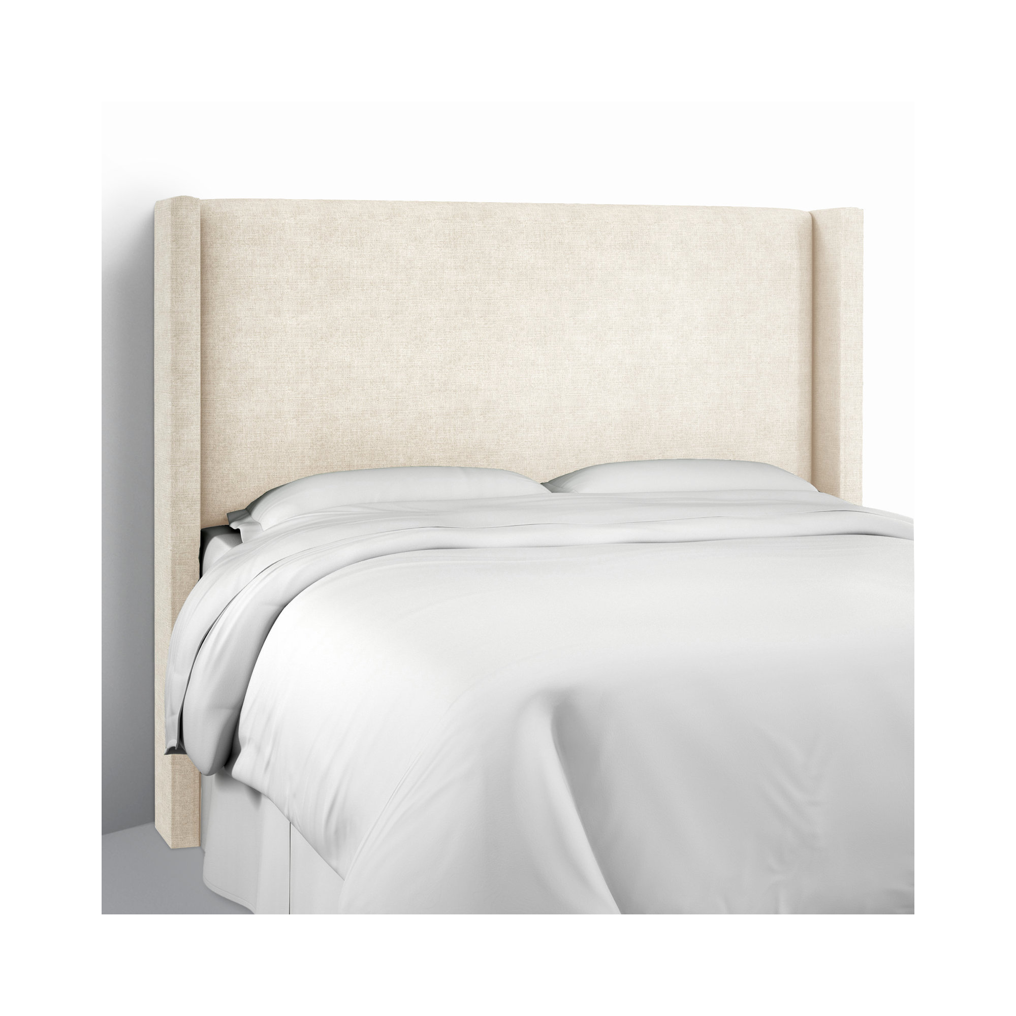 Hanson Upholstered Headboard, Full, Classic Talc Linen