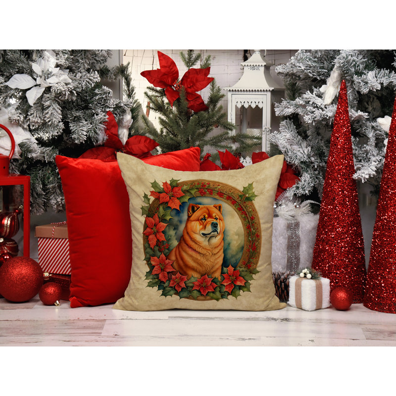 Coussin Christmas, 14 po x 14 po, Carré