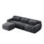 Tissu moelleux doux et moelleux en forme de L, canapé désossé, avec coussins décoratifs, éponge haute densité 32D, aucun assemblage requis au bas, connexion à boucle antidérapante, repose-pieds mobile pour le salon-153822485