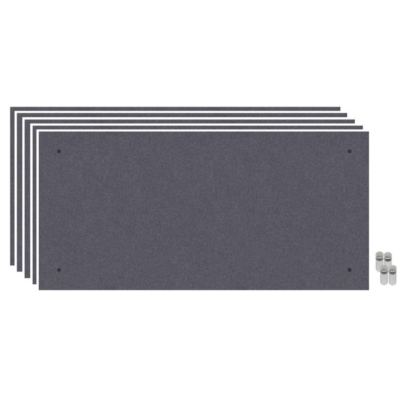 Panneaux isolants rectangulaires Soundsorb - fixation murale (paquet en vrac), L 48 po x H 12 po, Noir