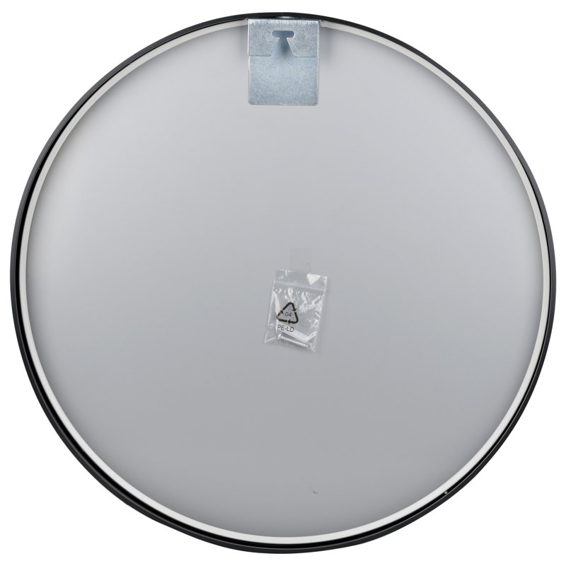 Miroir mural rond Gallen, Noir, 24 po x 24 po
