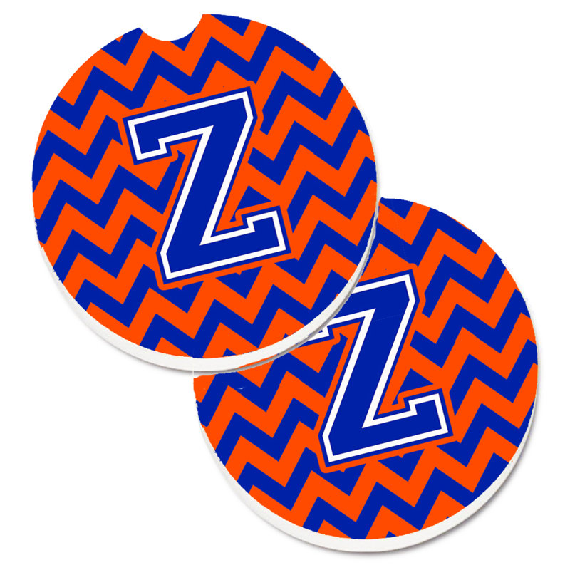 Sous-verre pour voiture, Z, Bleu / Orange