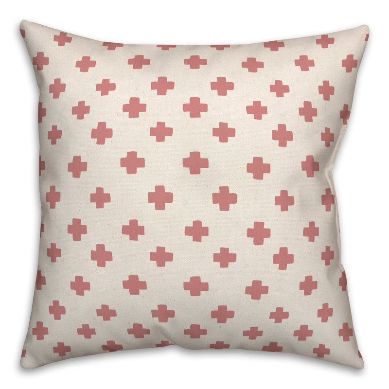 Abstract Outdoor Throw Pillow, Pink, 18" x 18"