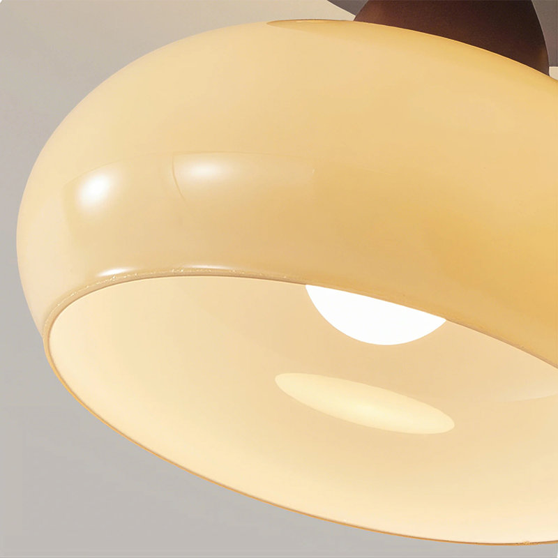 American Retro Wooden Glass Ceiling Lamp
