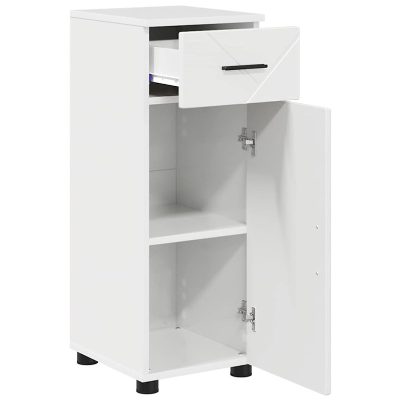 30cm Bathroom Vanity Base Only, High Gloss White