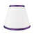 Blanc cassé avec garniture mauve
