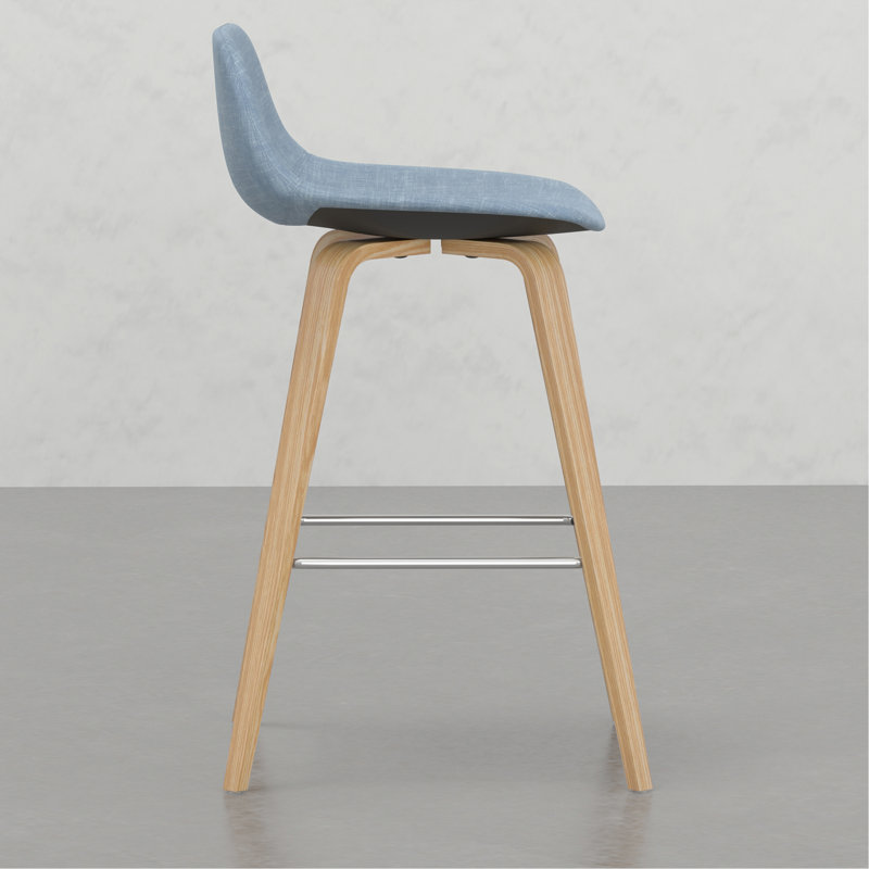 Tabouret à hauteur de comptoir / de bar Bentwood (ensemble de 2), Bleu